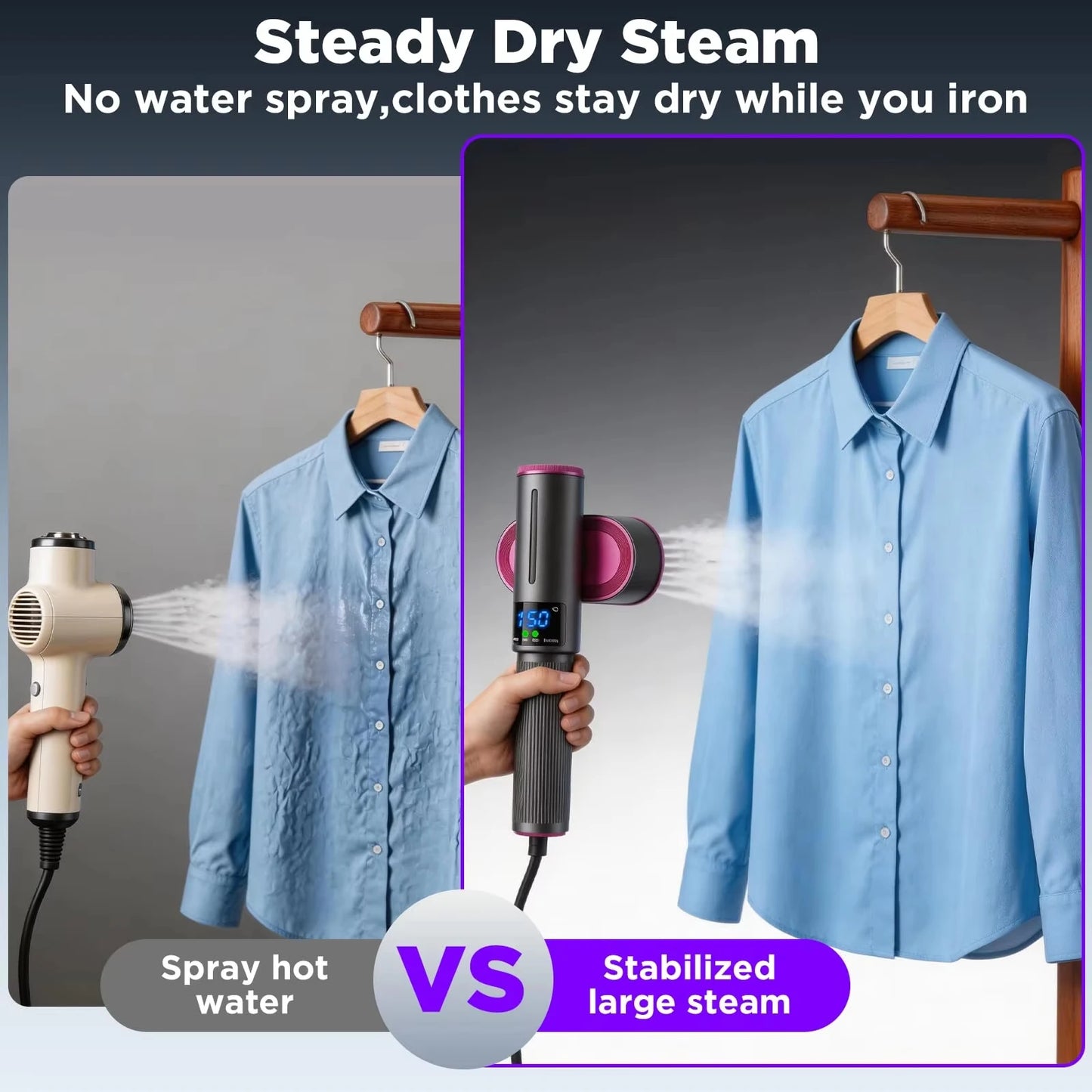 Travel-Ready Garment Steamer & Iron