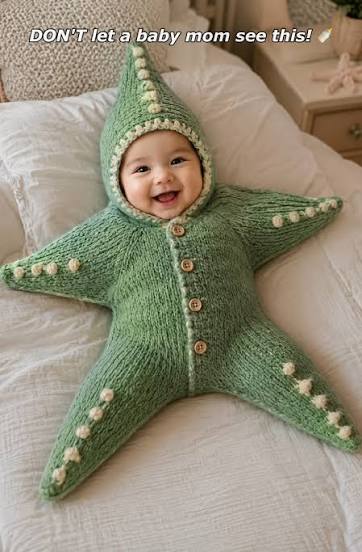 Handmade Crochet Baby Star Swaddle